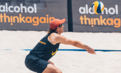 Scorching action on and off the court at Scarborough Beach last weekend