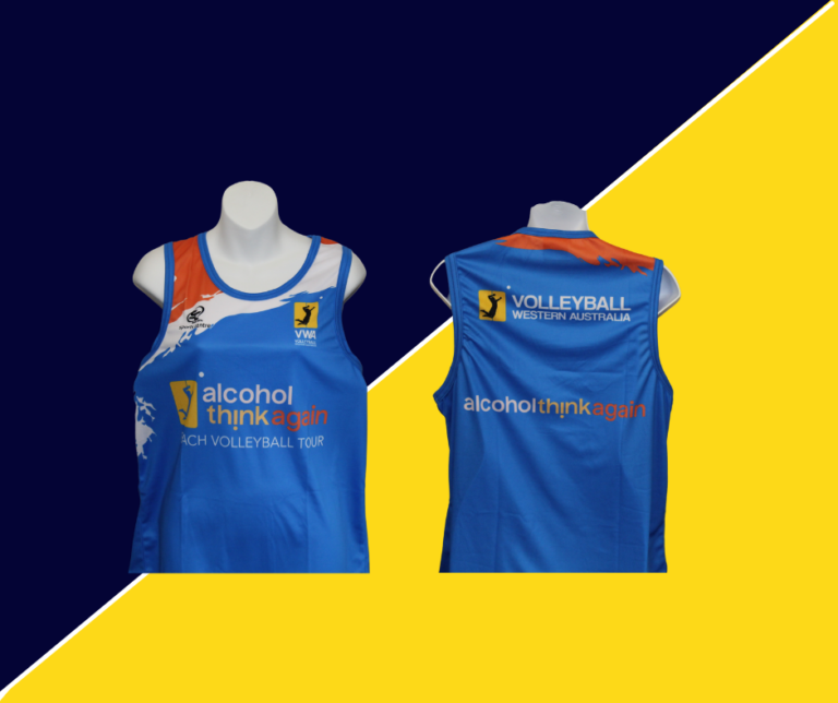 2023 Men's Blue Singlet - Volleyball WA